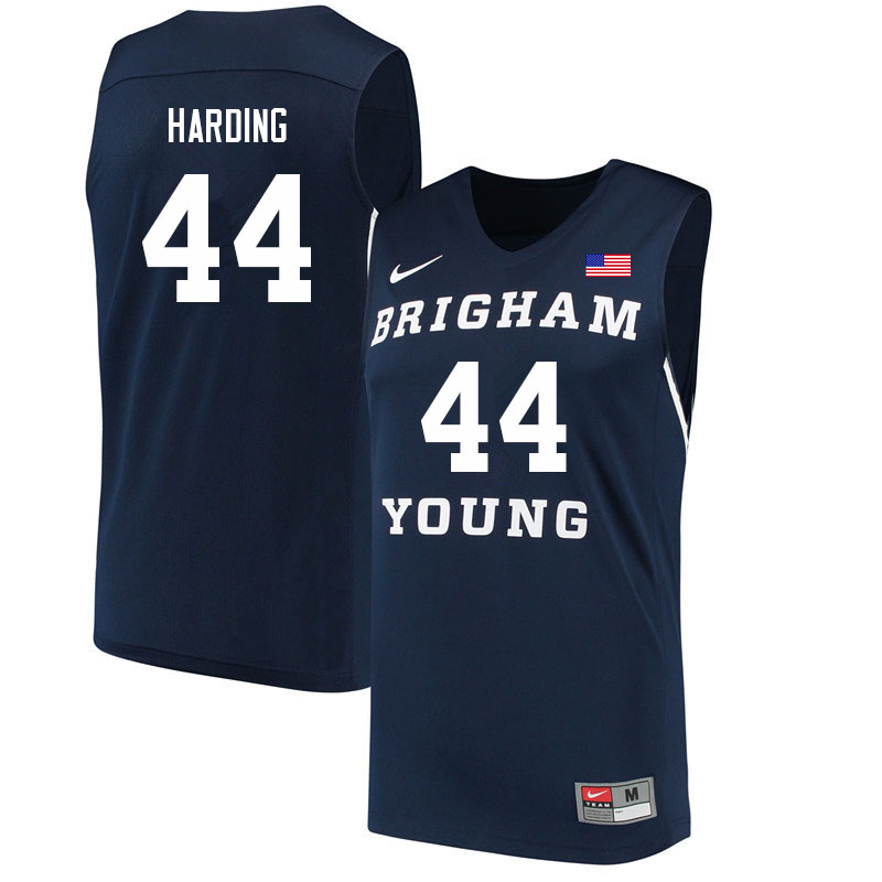 Men #44 Connor Harding BYU Cougars College Basketball Jerseys Sale-Navy